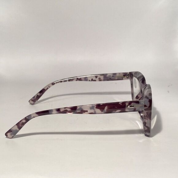 1329 Claudia 1.5 Grey Black Tortoise Oversize Reading Glasses Square Concave NWT